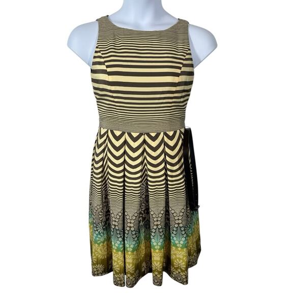 Anne Klein Striped Ombre Hem Belted Mini Dress Size 4 NWOT - Picture 11 of 12